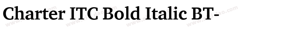 Charter ITC Bold Italic BT字体转换
